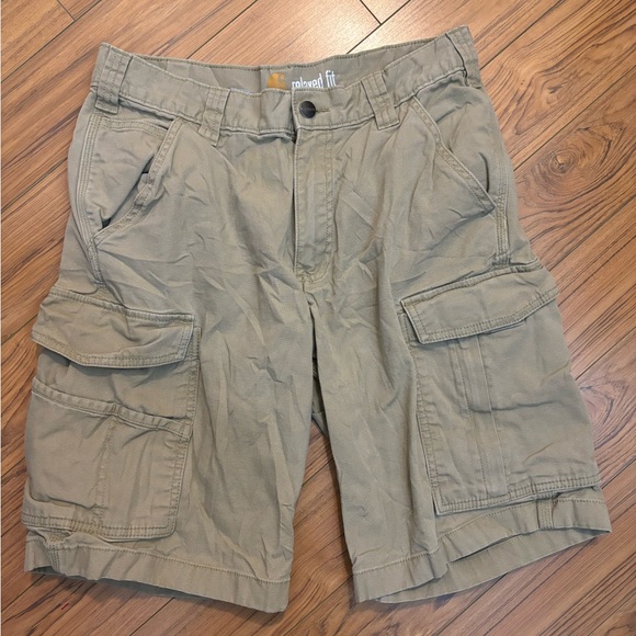 Men’s Carhartt Relaxed Fit Tan Cargo Shorts Size 32 - Picture 3 of 8
